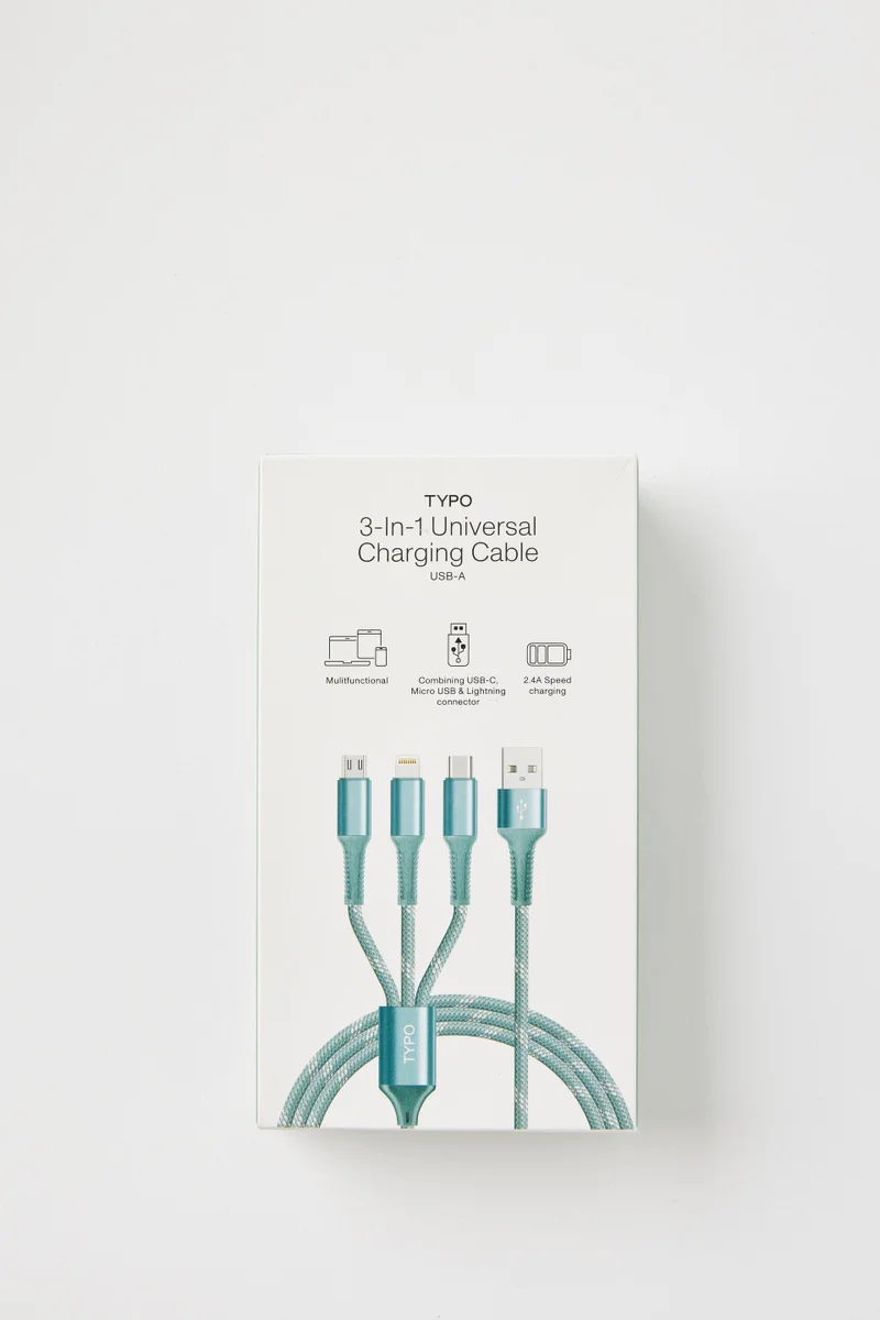 Typo 3-In-1 Usb-A Charging Cable